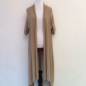 Talbots Longline Open Cardigan Sweater Pima Cotton Size Medium